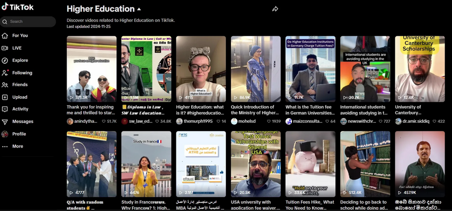 Z 世代的社交平台：用 TikTok 提升高校品牌影响力
